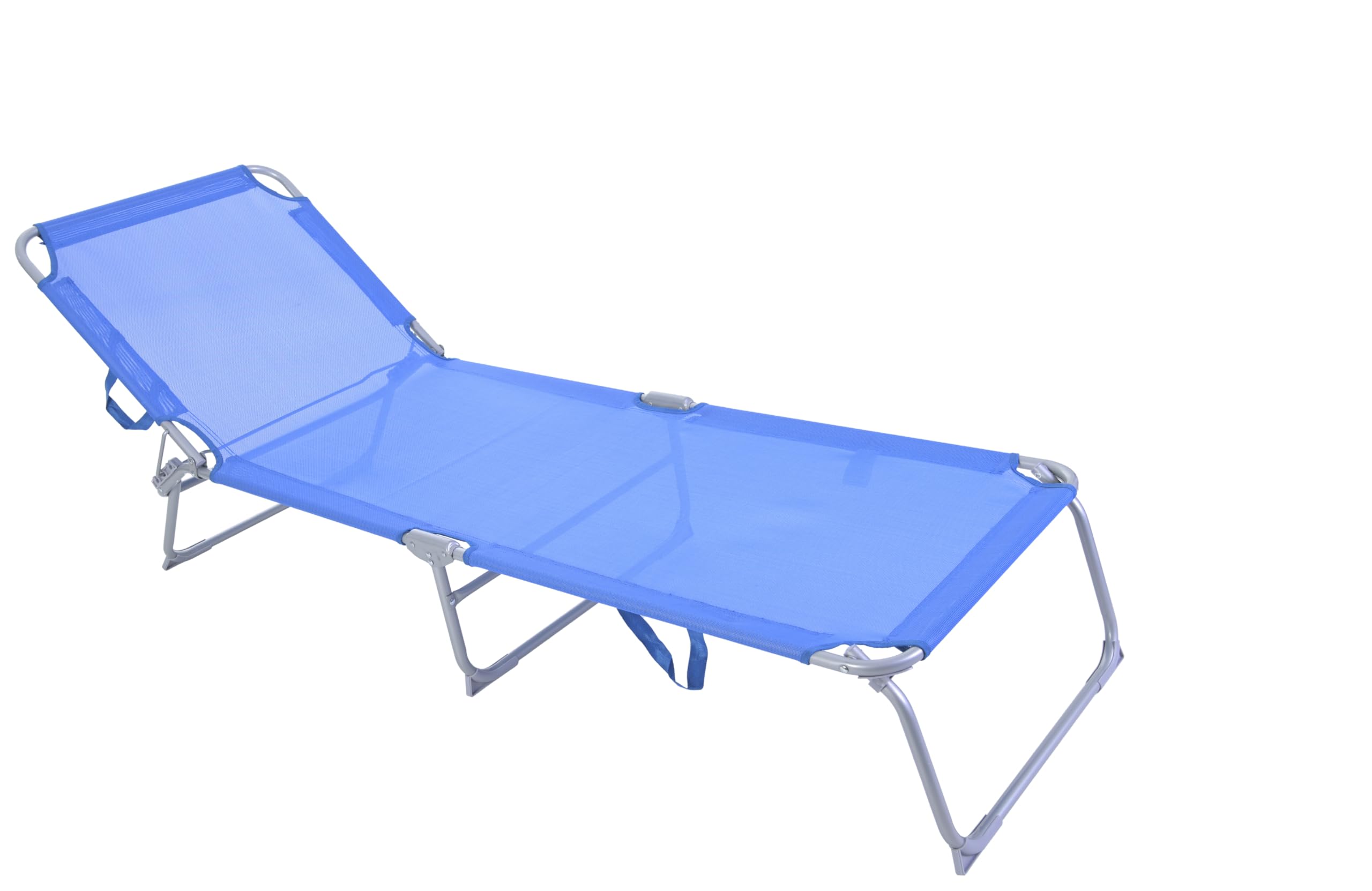 NORDIQ - Tumbona Plegable - Tumbona Jardin – Tumbonas Jardin Exterior Reclinables con Respaldo Ajustable – Tumbonas de Acero 19 mm para Terraza y Piscina - Ligera y Resistente - Azul