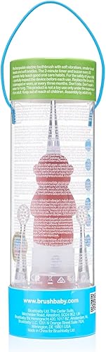 Miniatura 9 de brush-baby WildOnes - Cepillo de dientes eléctrico recargable para niños, 1 mango, 3 cabezales de cepillo, cable de carga USB, para edades de 0 a 10
