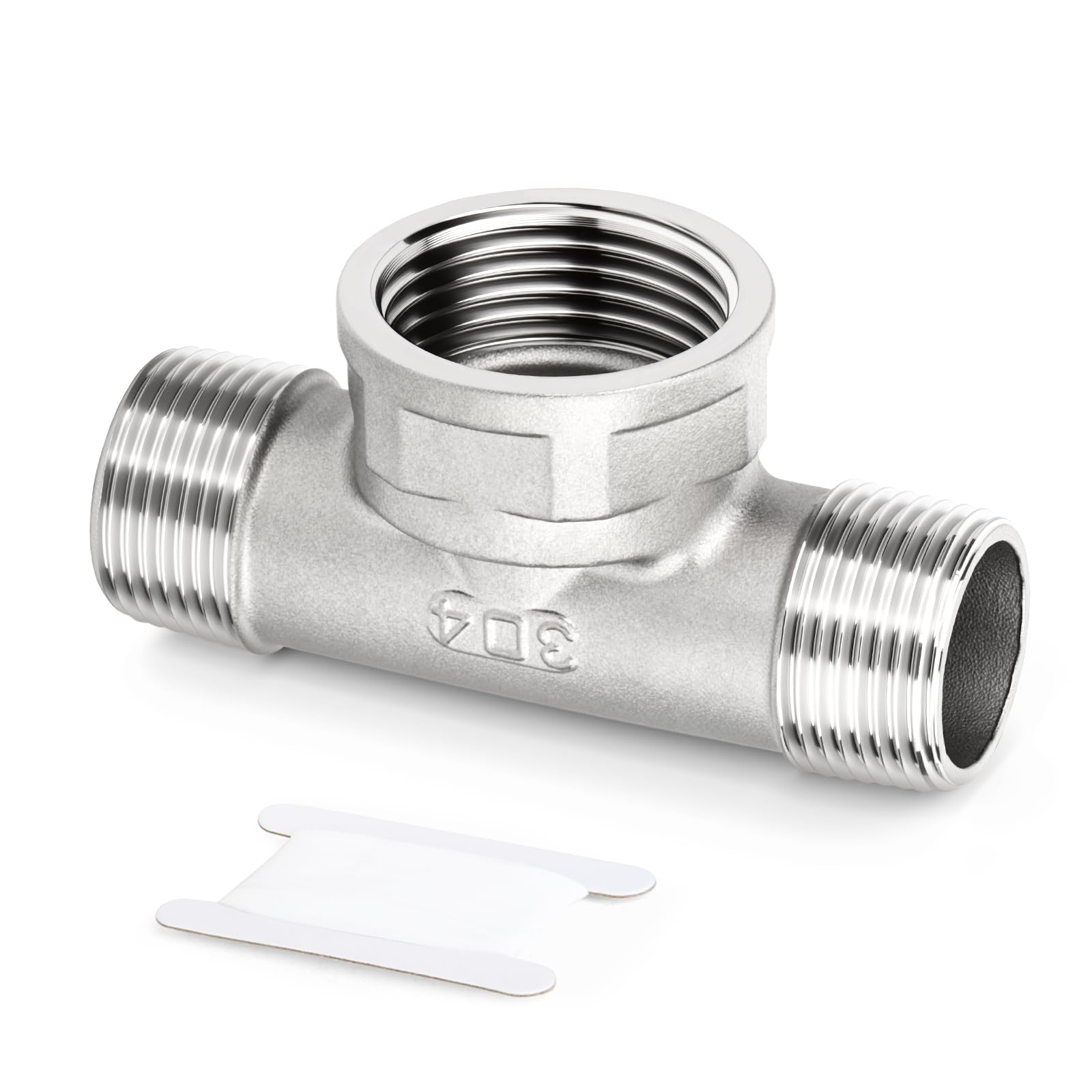 Raccord en T réducteur en acier inox 304 anti-corrosion pour dérivation gaz et liquide