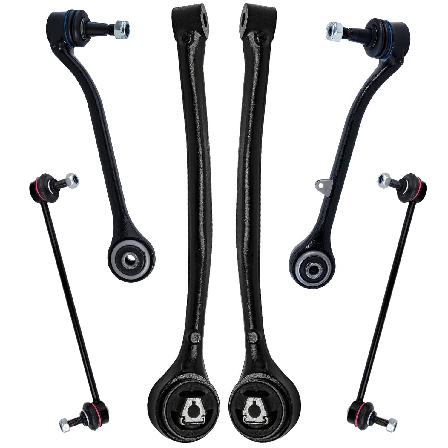 Detroit Axle - Front Lower Forward Rearward Control Arms Sway Bar Links