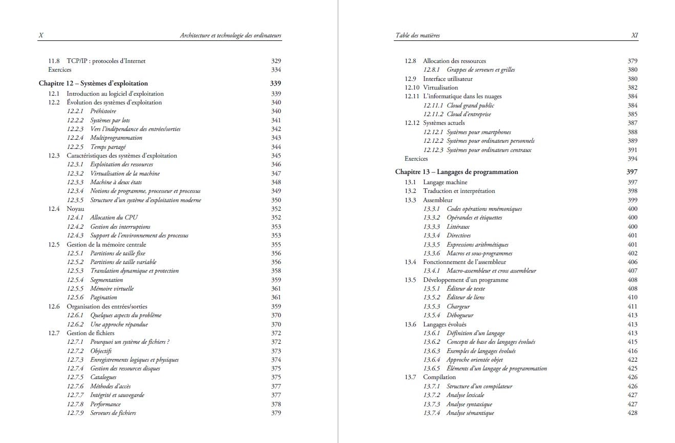 Architecture et technologie des ordinateurs - 7e éd.: Cours et exercices corrigés