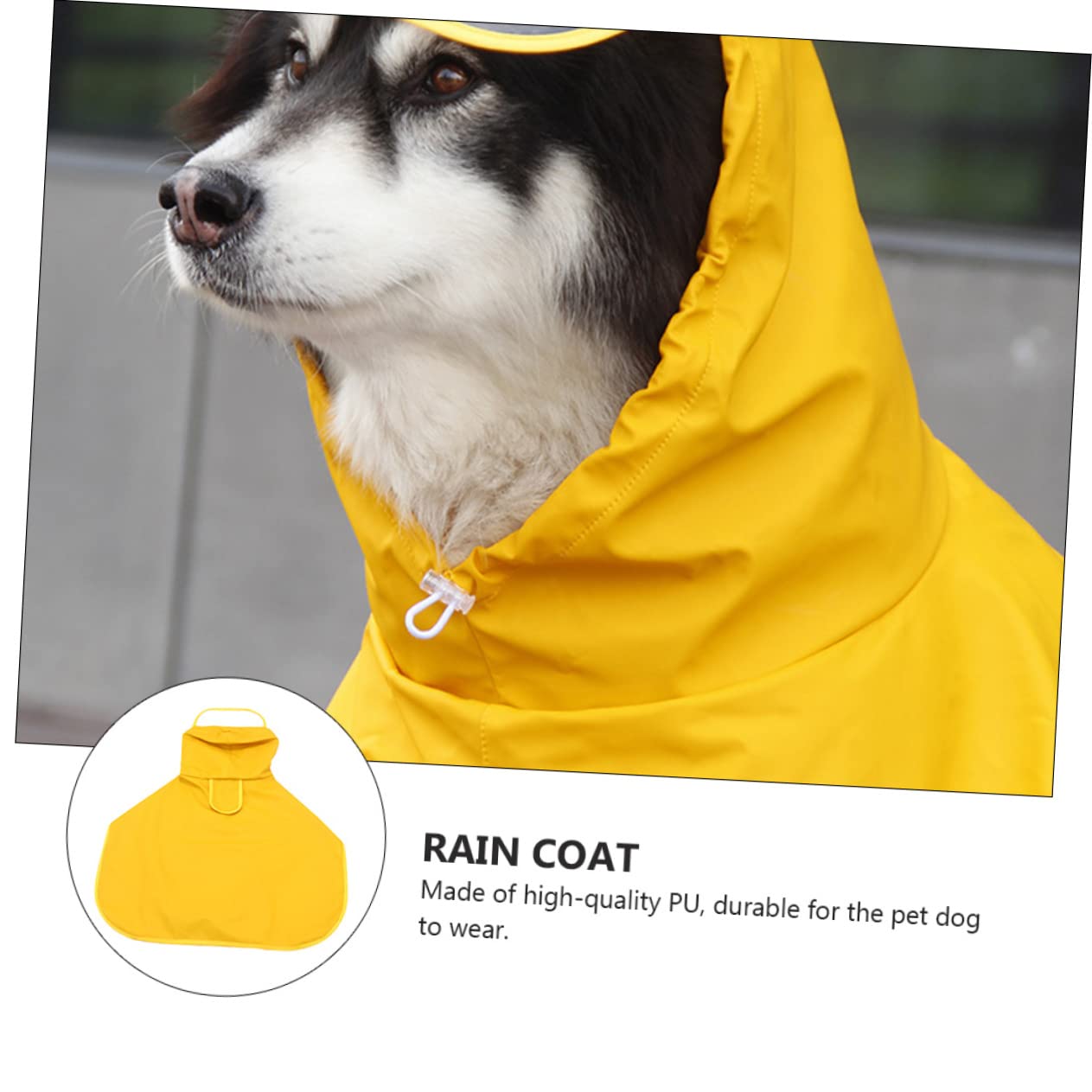 Abaodam 1Pc Hooded Dog Raincoat Stylish Pet Rain Jacket for Outdoor Activities Easy to Wear for Walking Jogging and Traveling Rainy Weather