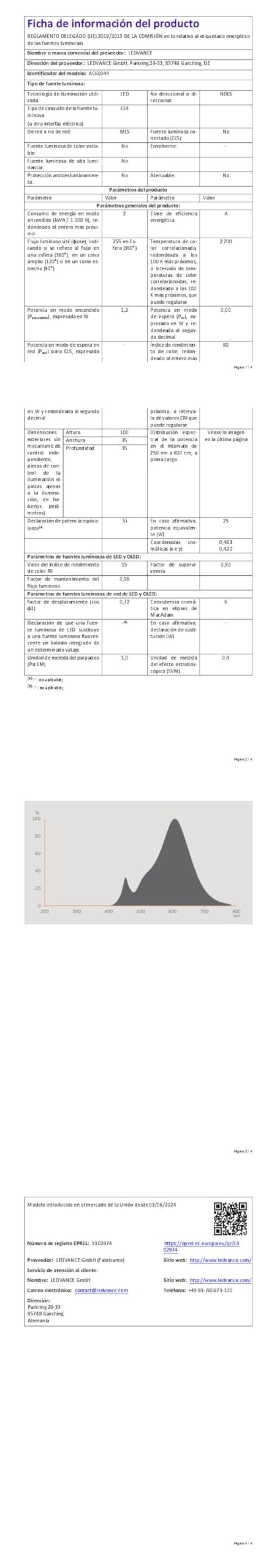 OSRAM Lámpara LED en forma clásica de mini bola, con filamento LED | , LED Lamps, 35.00 Millimetres dia, , Paquete de 6