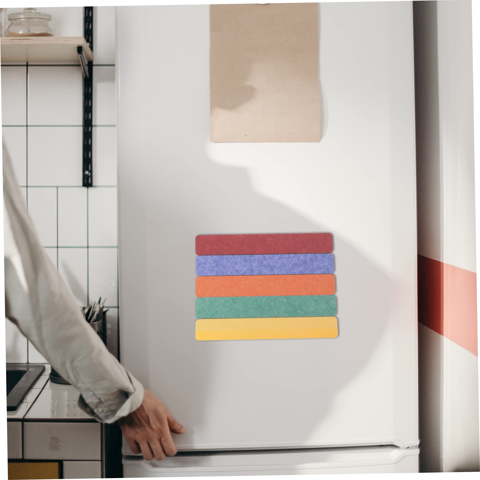 KALLORY 5pcs Felt Bulletin Boards for Multi-Purpose Memo Display Boards and Easy to Install Wall Protectors for Photos and Messages