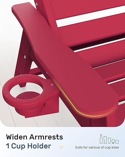 Miniatura 83 de Silla de Descanso para Exteriores, Silla de Descanso Chaise Lounge de Gran Tamaño con 5 Posiciones, HDPE, Silla de Descanso para Patio con Ruedas