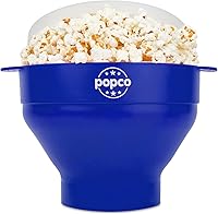 Vista 18 de POPCO Máquina de Palomitas de Silicona - Recipiente para Hacer Palomitas en Microondas - Tazón Plegable, Resistente al Calor, Fácil de Limpiar