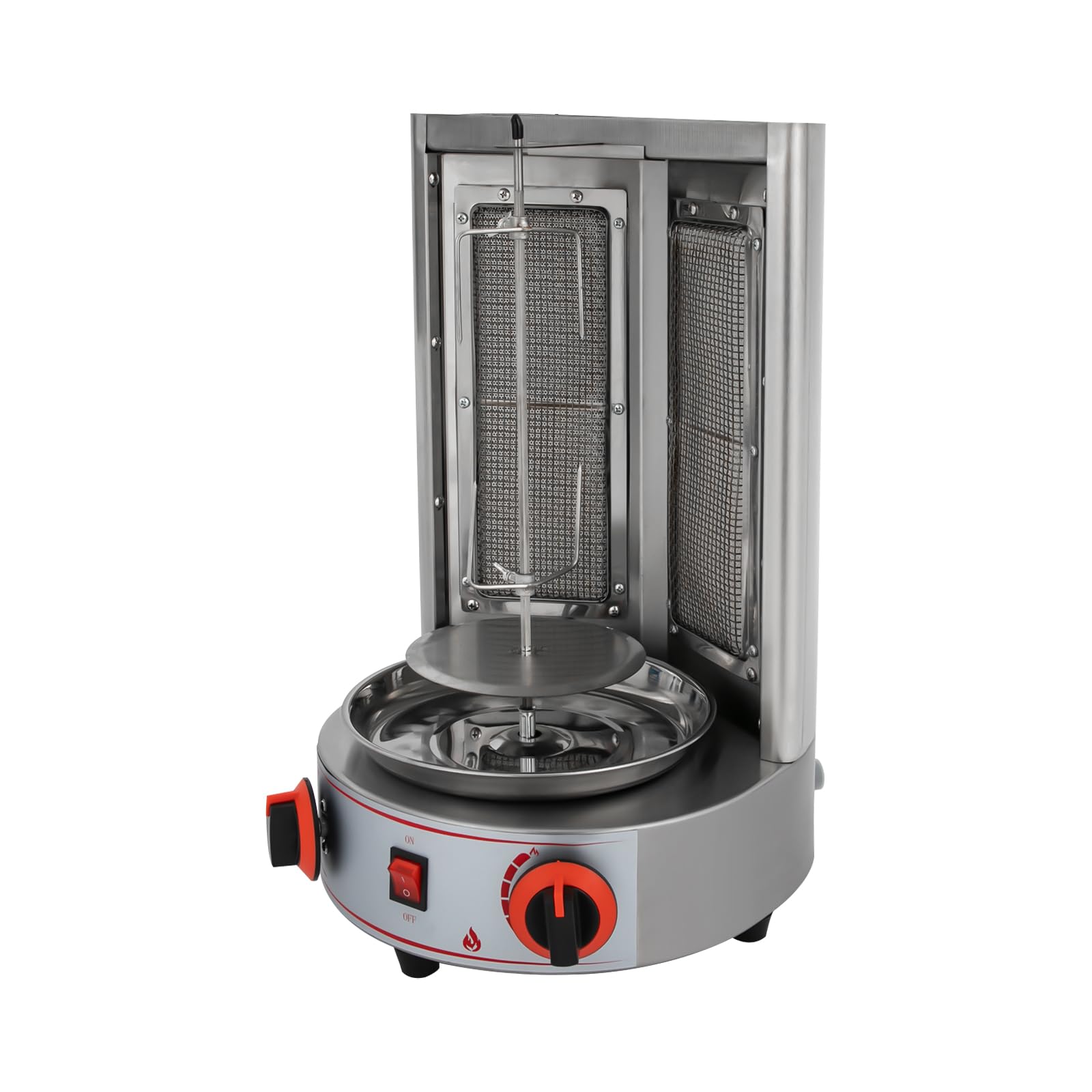 BBQ Kebabs Tischgrill Edelstahl Gas Kebab Maschine Tischplatte Barbecue Grill Grill, Tischgrill,zum Grillen von Rind, Schwein, Huhn, Wurst, Hackbraten, Fisch, Gemüse, Obst，4.3KW