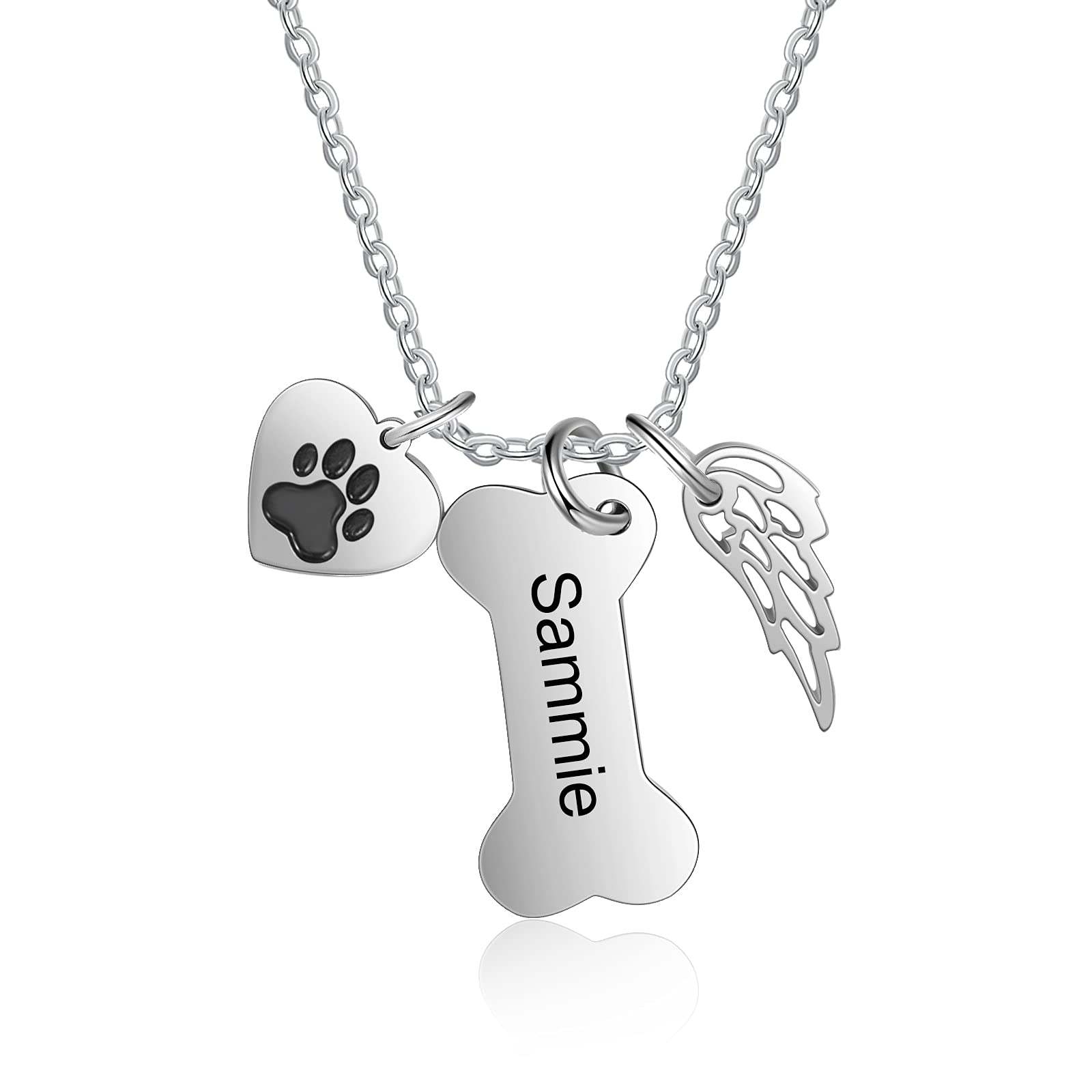 Collana con ciondolo a forma di cane Labrador in argento