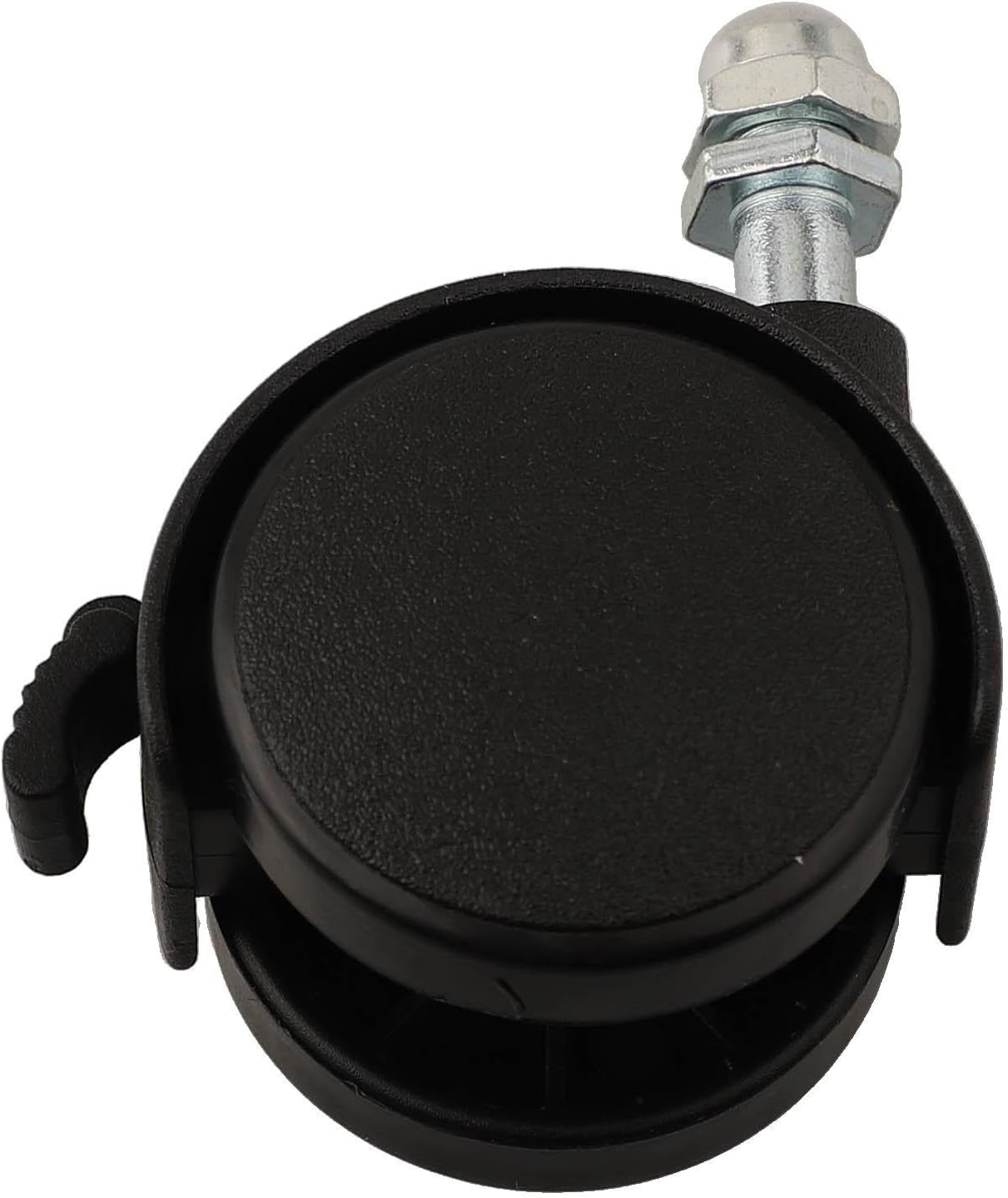 FABULETTA 4PCS Replacement Caster Wheels for Midea Electric Oil Heater - 40x30mm Omni-Directional Heater Wheels with 8mm Thread, Black Plastic(With Brake)