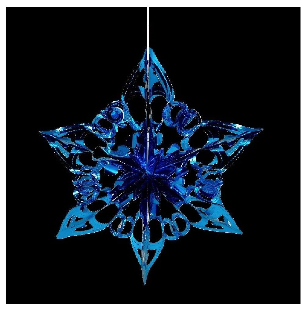 Simply Products 40cm Star Foil Garland - Christmas Hanging Decoration Wall Ceiling Xmas Deco (Turquoise)