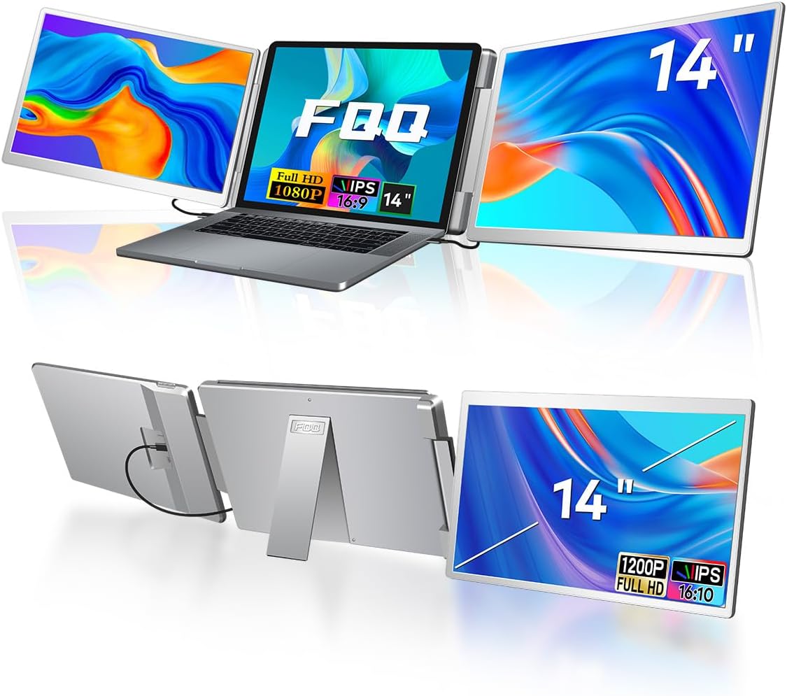S7 Laptop Screen Extender,14-inch Portable Travel Triple...