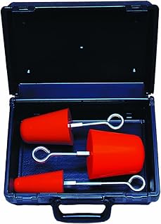 UltraTech 2116 Polyurethane 3 Piece Ultra-Drain Plug Kit with Plastic Carrying Case, Orange