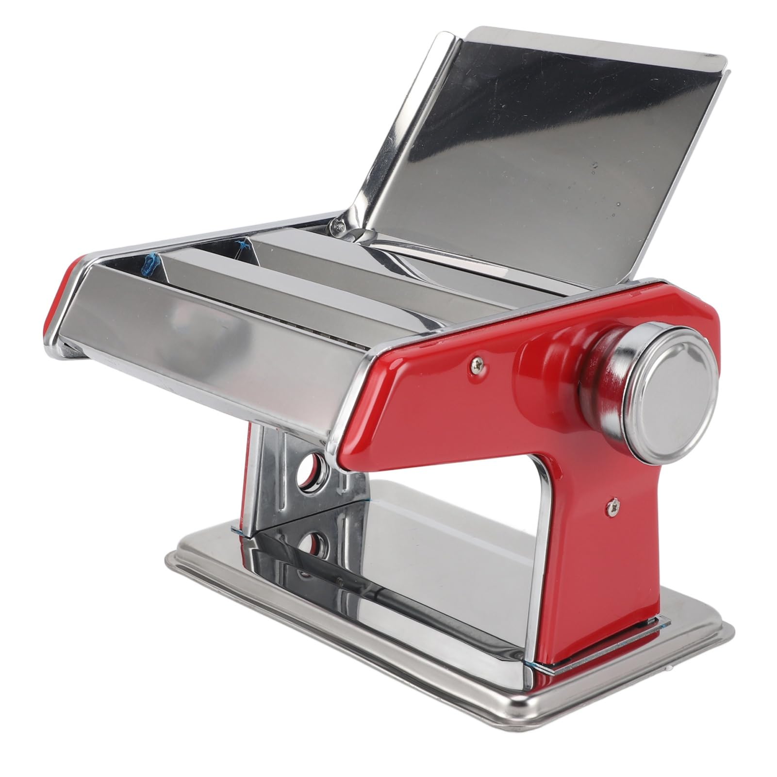 Wakects Nudelmaschine, Edelstahl, Manueller Nudelroller mit Einstellbarer Dicke, 2 Mm und 4 Mm, Nudelschneider Zum Kochen zu Hause, Frische Nudeln, Knödelverpackungen