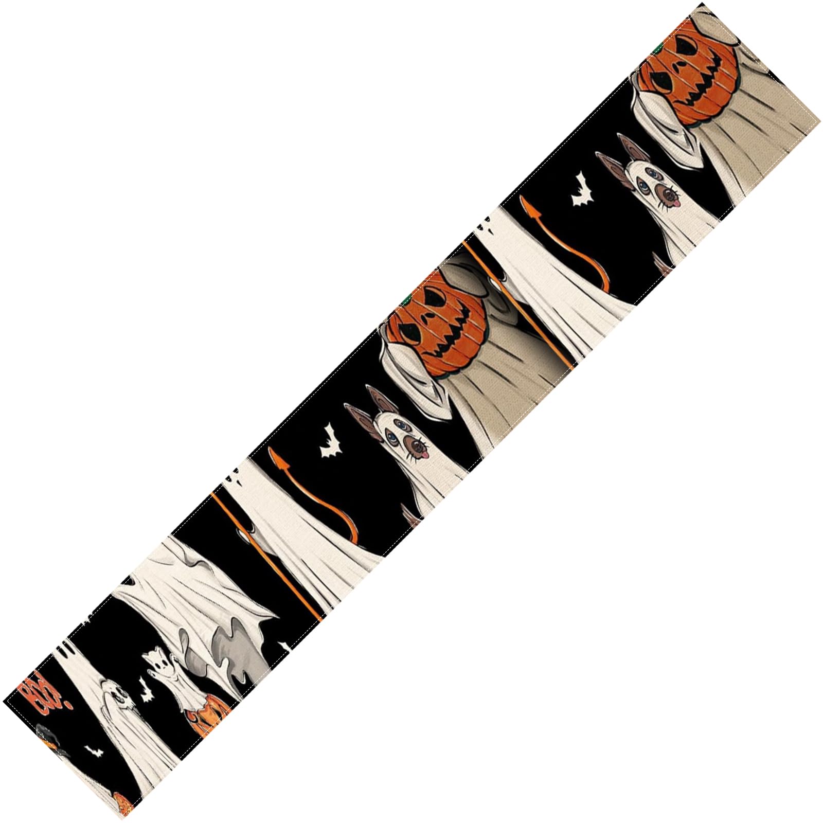 Xjdzineq Horror Party Table Cover Halloweens Decorations Pumpkin Specters Patterns Waterproof Fabric Dining Centerpiece Runner Halloween Party Decorations Halloween Centerpieces for Tables