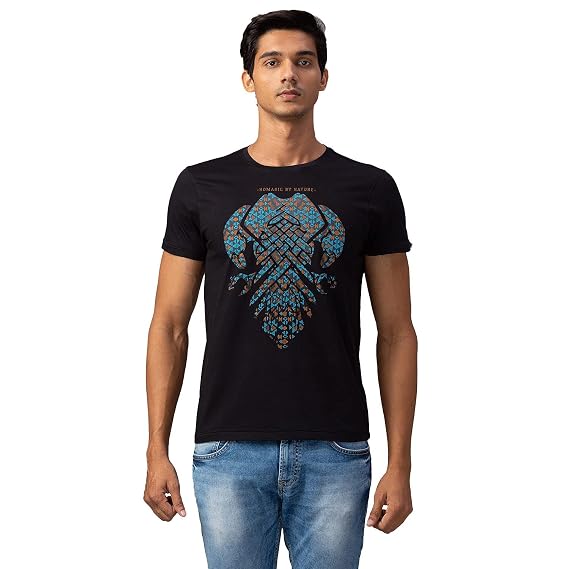 Buy Spykar Mens Cotton Black Printed T 