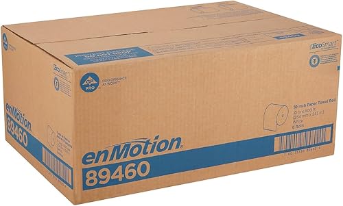 Miniatura 4 de Georgia Pacific EnMotion Toallas de papel, 10" de alta capacidad compatibles X 800 'Roll, color blanco, (6 Rollos de aprox. 800')