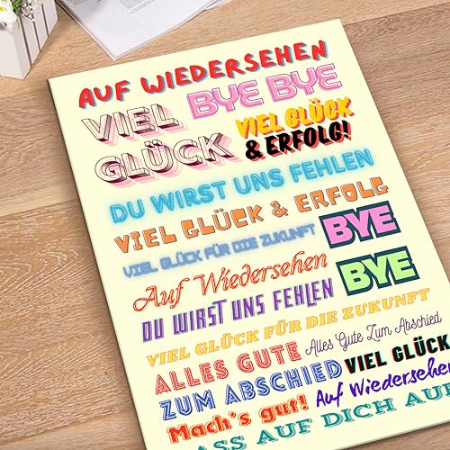 Yezirzax Abschiedskarte Kollegen A4 mit Umschlag, Abschiedsgeschenk Kollegen, Karte Abschied Kollege Jobwechsel, Klappkarte Abschied Kollegin, Ruhestand Karte