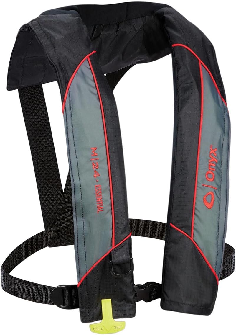 Onyx M-24 Manual Inflatable Unisex Life Jacket, U.S. Coast Guard Approved, Lightweight, Low Profile Onyx M-24 Manual Inflatable Unisex Life Jacket, U.S. Coast Guard Approved, Lightweight, Low Profile