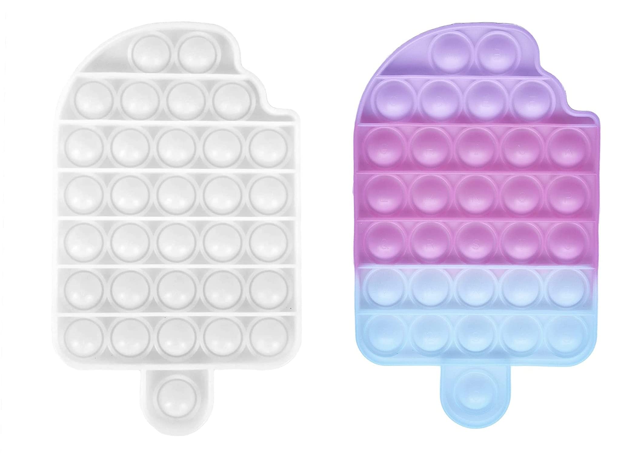 Pop It Fidget Toy//Push Pop Bubble Fidget Toy//Rainbow Color Changing Pop It//Glow Under The Sun Pop its//Random Shape Pop Bubble Fidget (Candy)