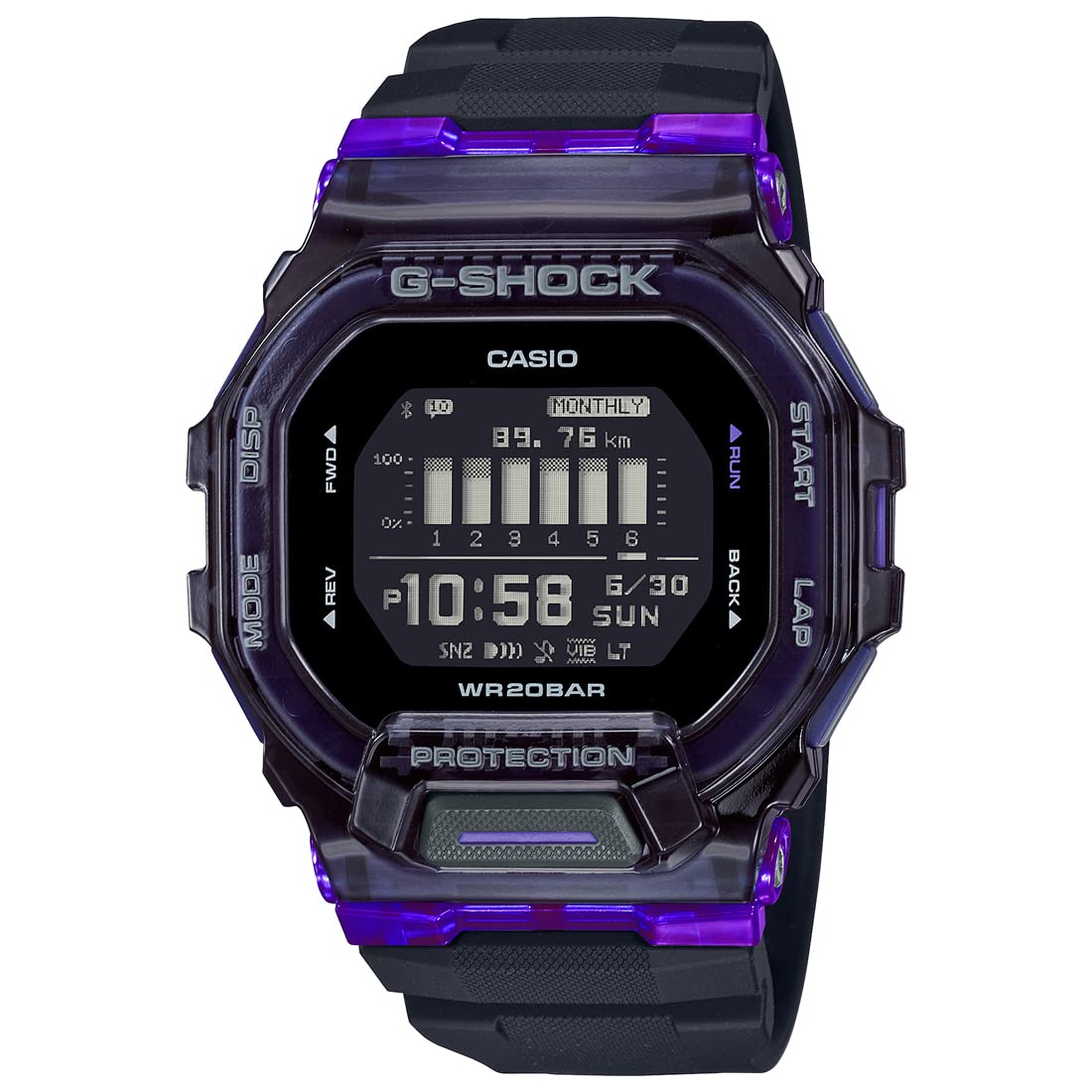 Casio G-Shock GBD-200SM-1A6DR Digital Dial Black Resin Strap Mens Watch Bluetooth Workout Tracking G1196 (B09Q64QTC4) Amazon Price History, Amazon Price Tracker