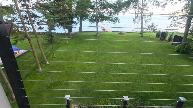 Image of BLIKA 36 inch Side Mount Cable Railing Posts, Stainless Steel, Level Drilled Side Fascia Mount Deck Post for Cable Railing Kit, Black Powder Coated Side Mount Line Posts