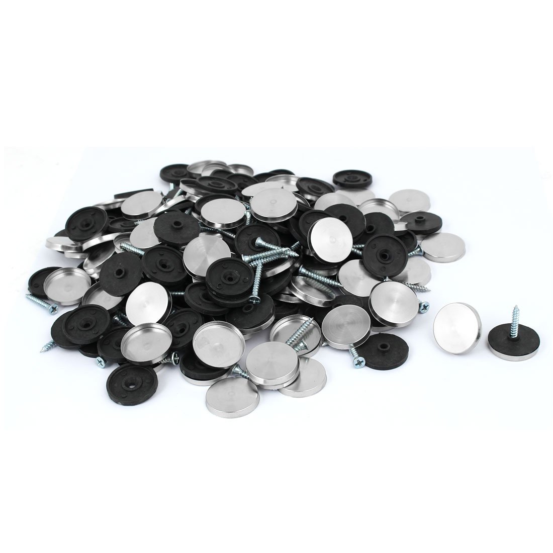 Aexit Bathroom Door Quality Parts Table Round Stainless Steel Mirror Screw Cap Nail 25mm Dia 200pcs Model:39as617qo581
