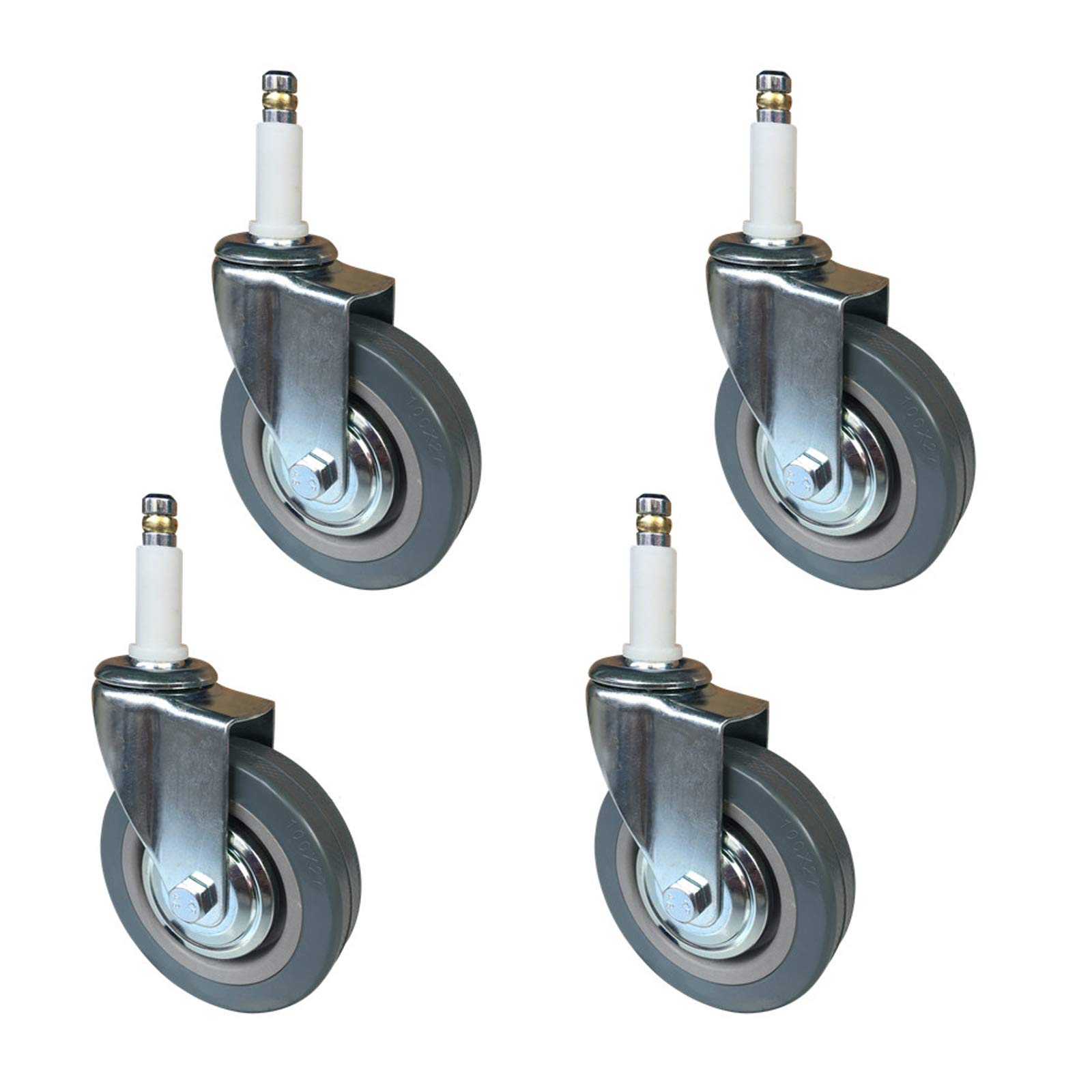 GBRJUYF Heavy-Duty 4-Inch Swivel Casters - Silent Universal Wheels for Furniture Transport 80 kg Load Capacity Perfect for Dining Carts and Mobile Trolleys