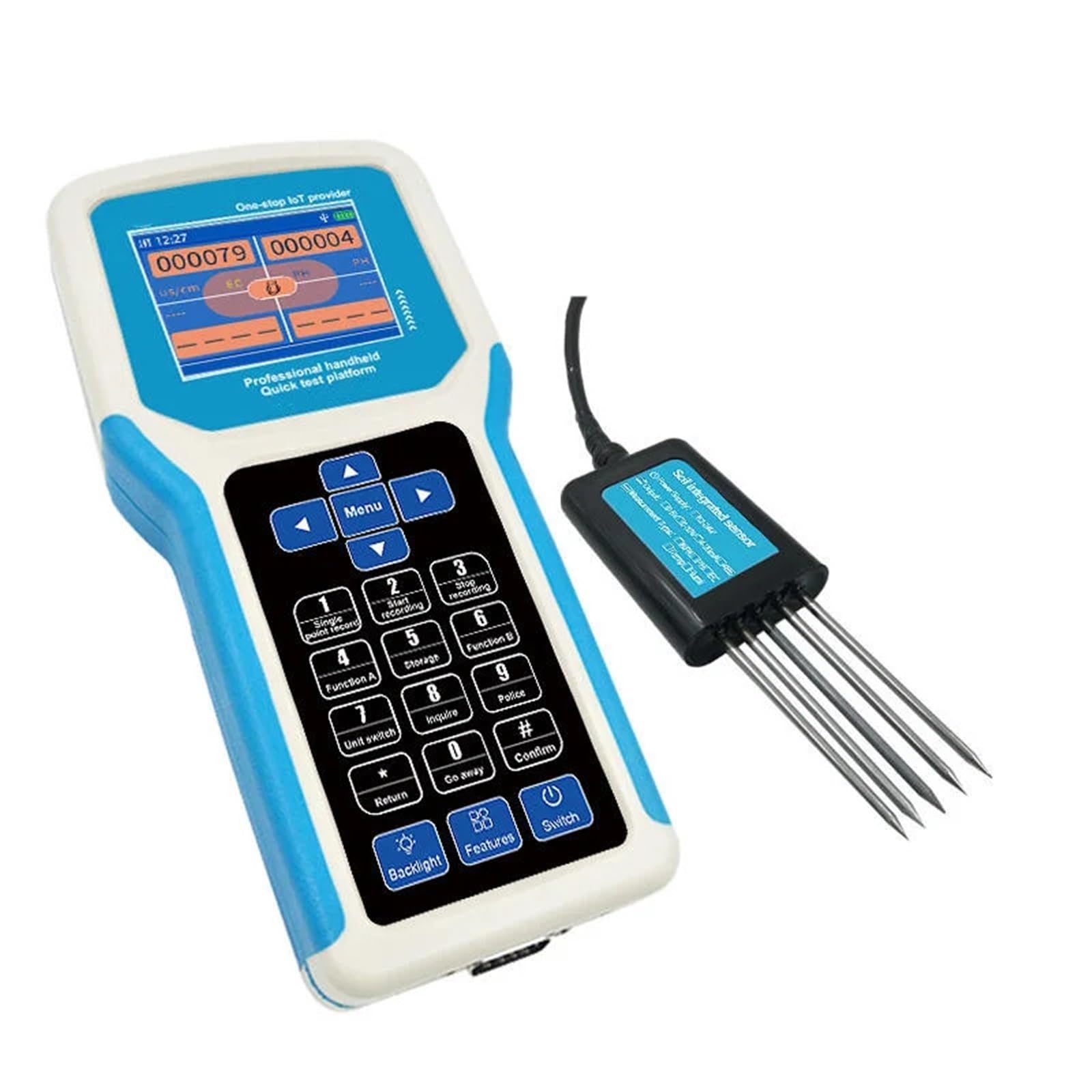 Testeur de nutriments du Sol intégré Portable 7 en 1, analyseur de pH du Sol Portable, capteur NPK du Sol