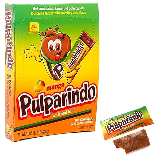 Pulparindo - 3 paquetes de caramelos mexicanos de sandía, tamarindo sabor mango, calientes y salados