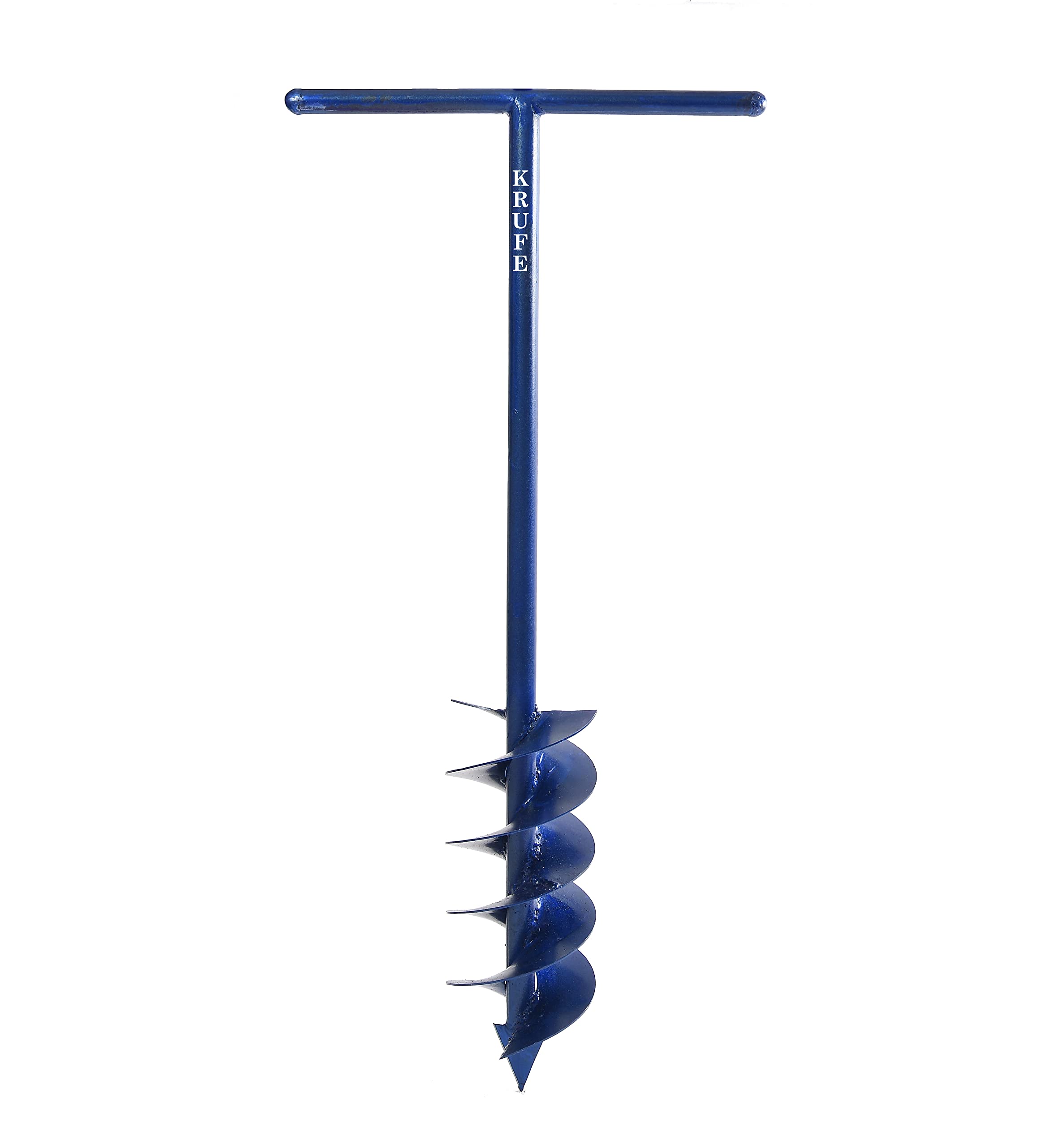 Heavy Duty Post Hole Hand Auger | Dual Long Blades for Efficient Digging | Ideal for Fence Post Installation, Planting, and Landscaping | Durable Blue Powder-Coated Finish for Rust Resistance