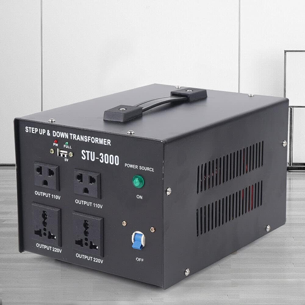 Transformador de voltaje de 3000 W, voltaje 220 V, 110 V, con puerto USB