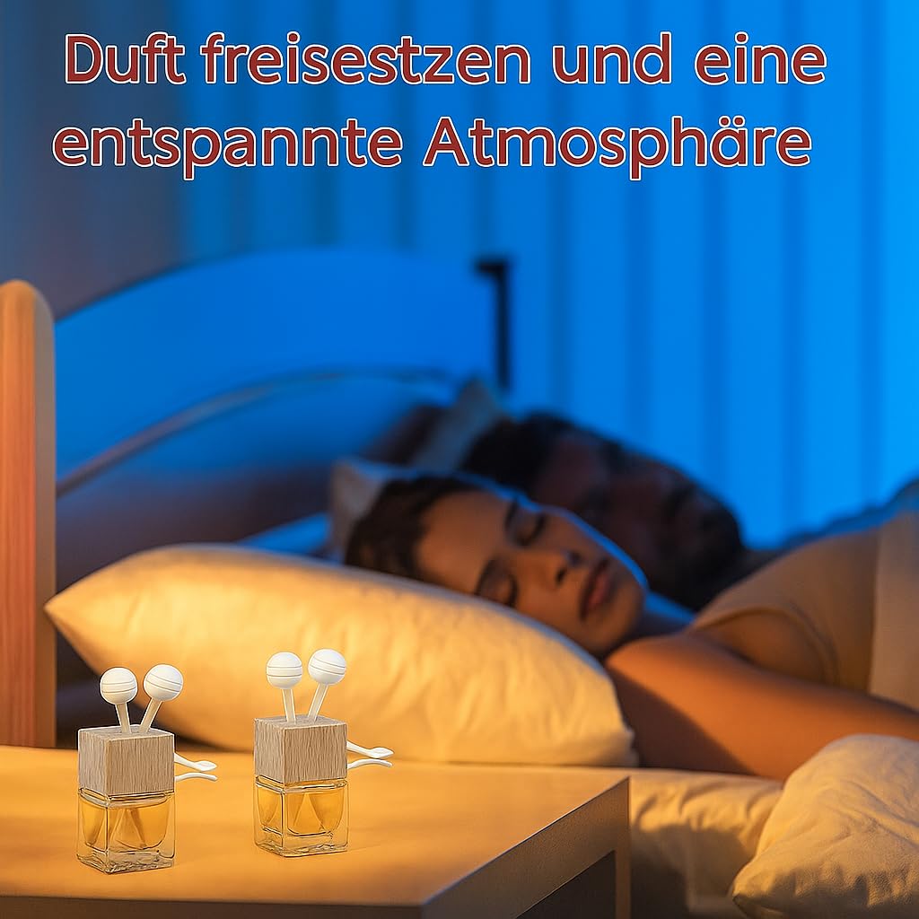 50 ambientadores para coche, 8 ml, de cristal vacío, con clip y tapa de madera, rellenables, con varillas de fragancia