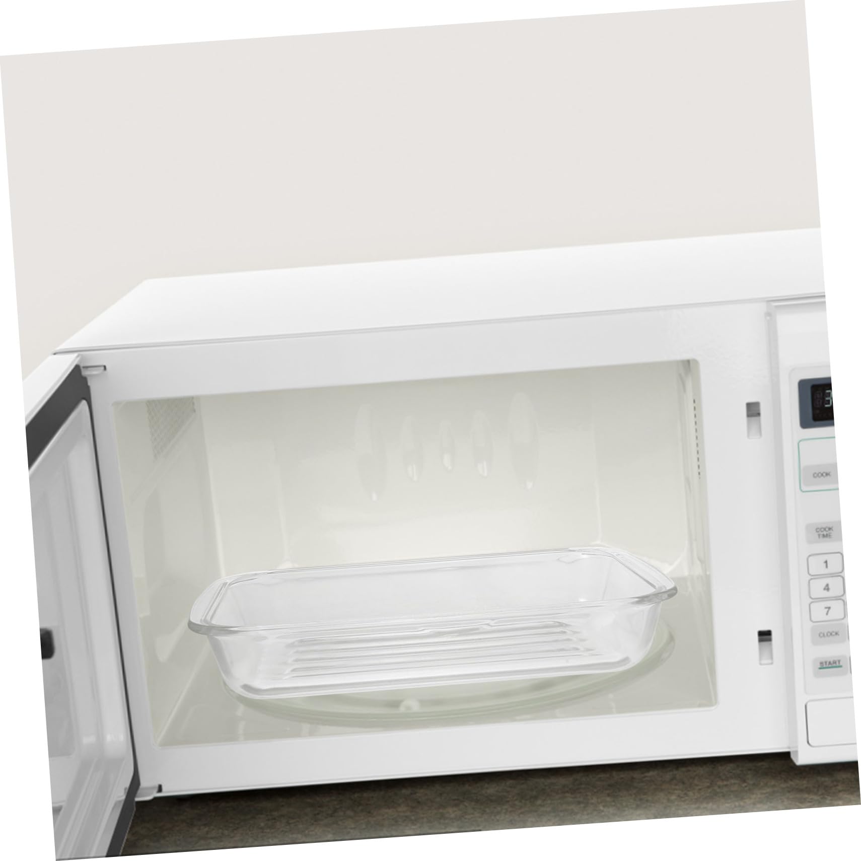 Fuente de Vidrio para Hornear 1,5 L, Resistente y Reutilizable, para Horno y Microondas, Adecuado para Uso Doméstico