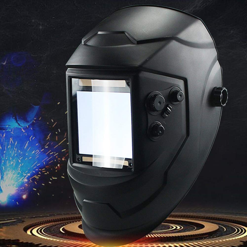 ZHQHYQHHX Welding Helmet 4 Arc Lens Auto Darkening Solar Cap Grinding Welding Mask Welding Lens Big View Protecter Helmet TIG MIG