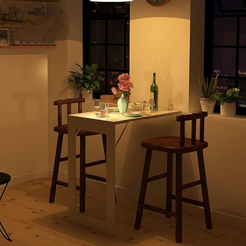 Miniatura 3 de Mesa flotante invisible montada en la pared, mesas de bar plegables, banco de trabajo, escritorio para computadora portátil, mesa de comedor de