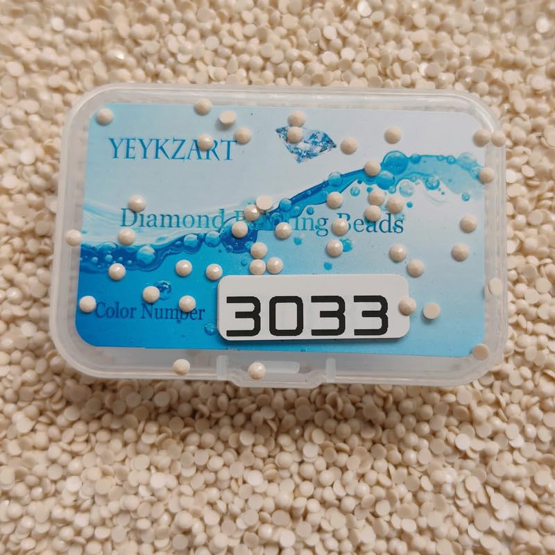 YEYKZART 3033 Diamond Painting Replacement Round Diamonds Beads Rhinestones Accessories for Diamond Art Missing Color 3500 PCS — image 1