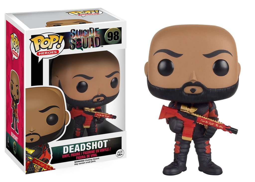 Funko POP Movies: Suicide Squad Action Figure, Deadshot (No Mask), Black,red (8361)