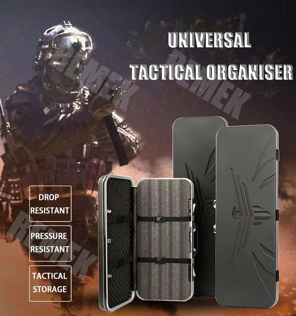 REMEK Fundas Rígidas 65/80/90/100cm Estuche De Rifle Duro Cajas Almacenamiento con Espuma Precortada Maletín De Almacenamiento Armas Largas Impermeable Protección Resistente A La Presión
