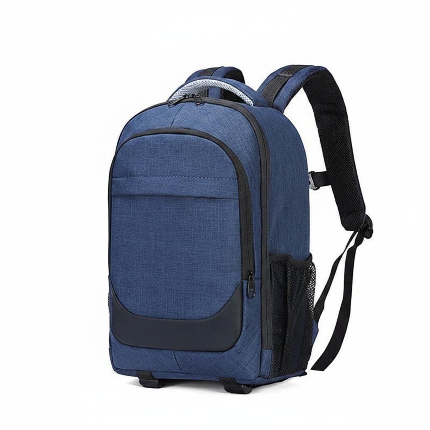 TRENDYNEST Adjustable Dividers Camera Backpack Mesh Side Pockets Photography Backpack Structured Rectangular Mirrorless Camera Pack Zippered, Blue, M-picture-32