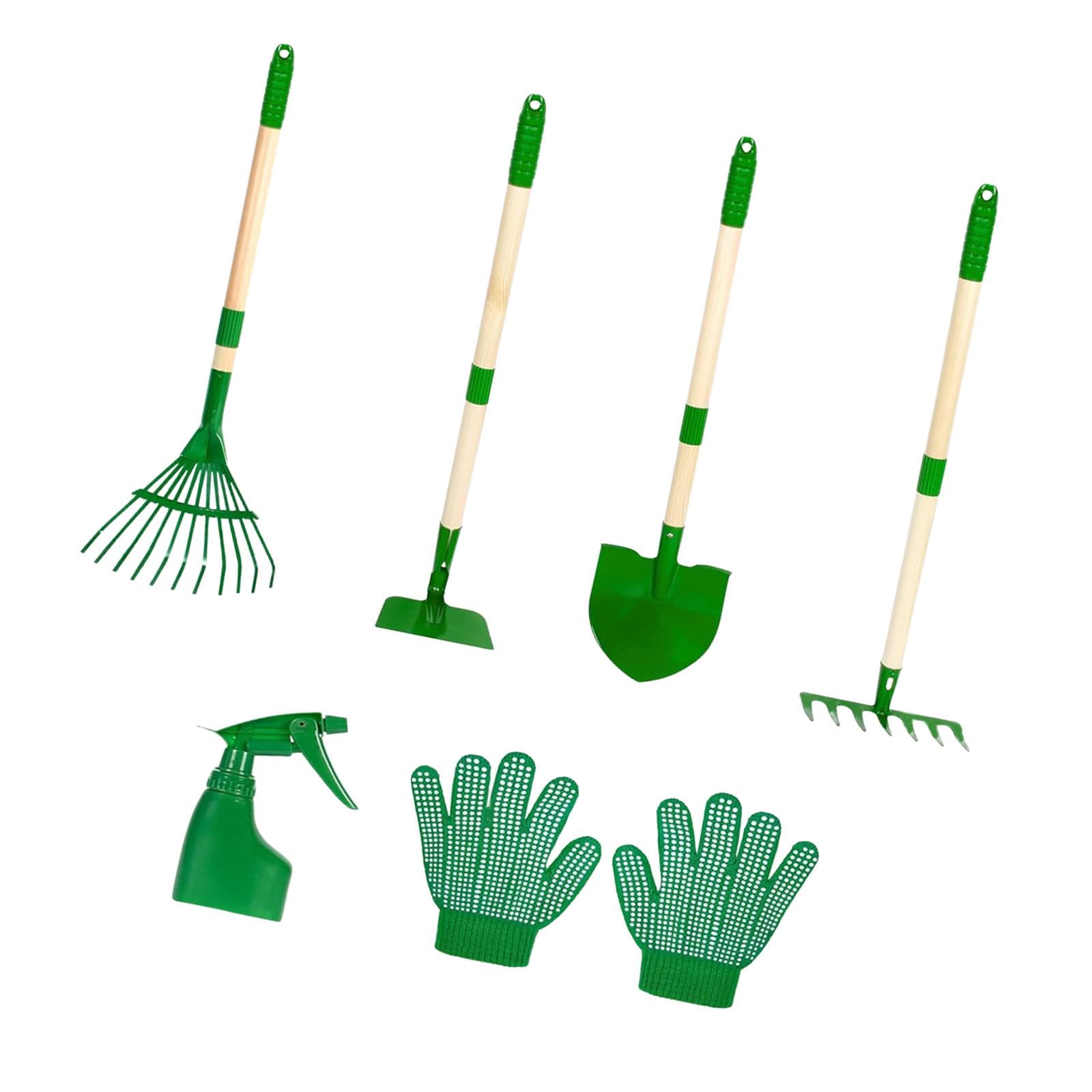 Set di 6 Attrezzi da Giardinaggio per Bambini, Regali di Compleanno, Facili da Usare, Portatili, con Guanti