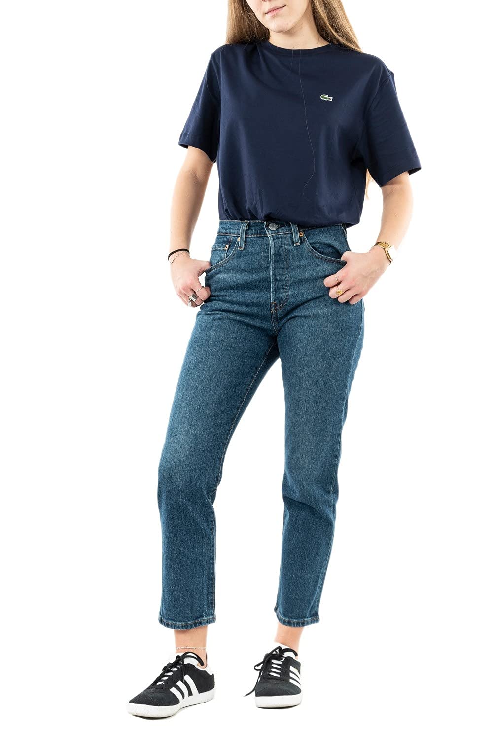 Levi's Women's 501 Crop Jeans, Salsa Charleston Outlastd, 24W / 30L