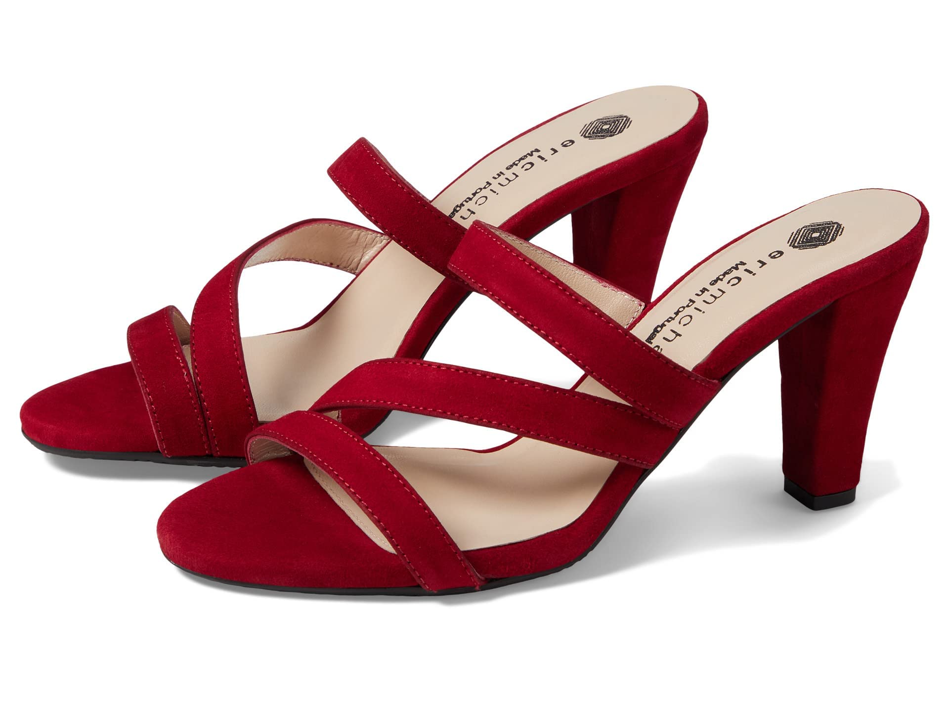 Eric Michael® Crown Open-Toe Heel Sandals for Women – Leather and Textile Designing – Platform Heels