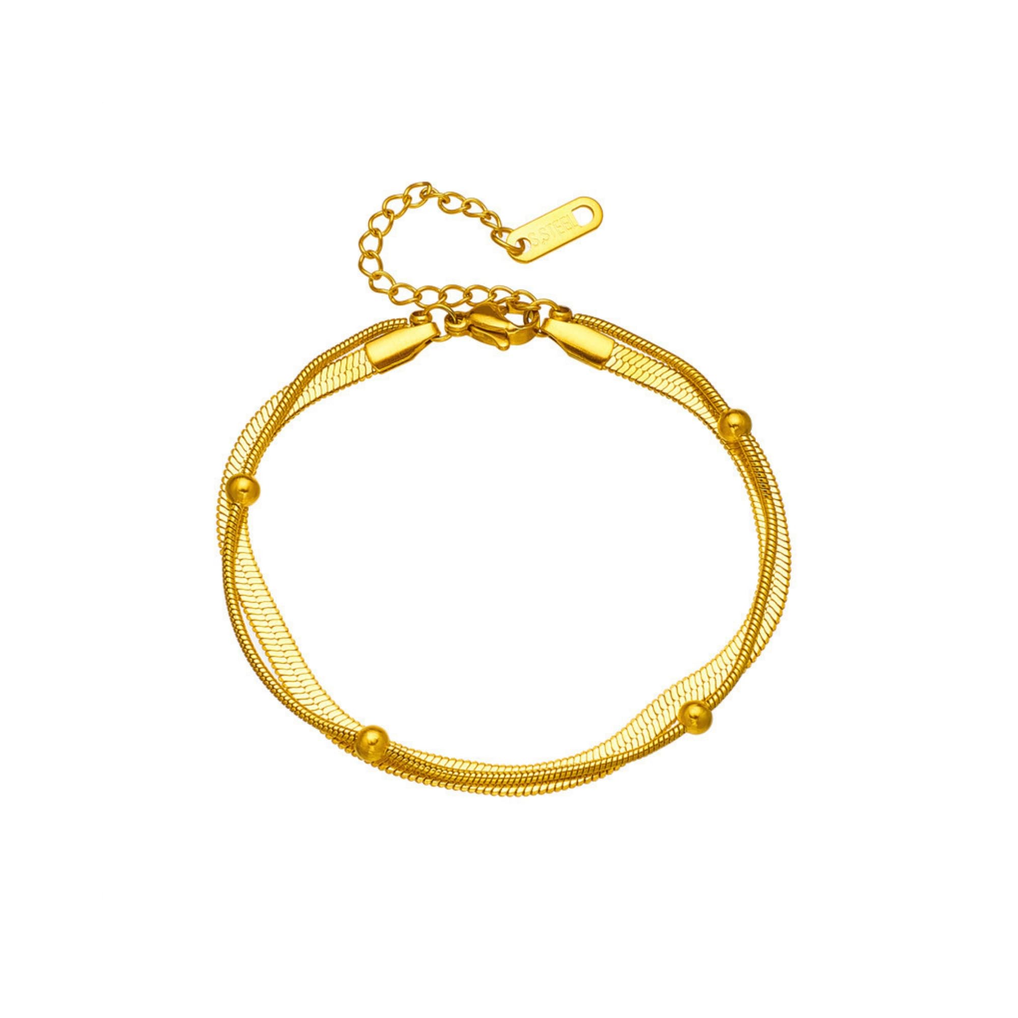 MONOZO Anti Tarnish Bracelet for Women Stylish | Stainless Steel Bracelet for Woman | Western Chain Bracelet Girl Accessories|Friendship Band