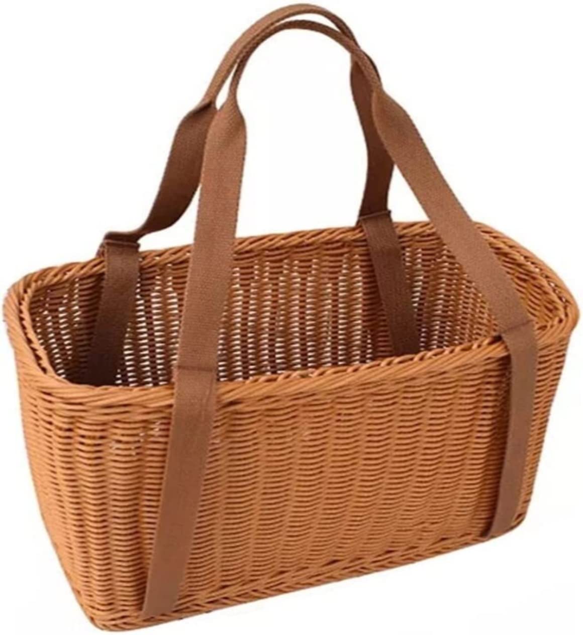 Koszyk Piknikowy Woven Storage Box Bag Z Uchwytem Kosz Piknikowy Kuchenny Na Chleb Plenerowy