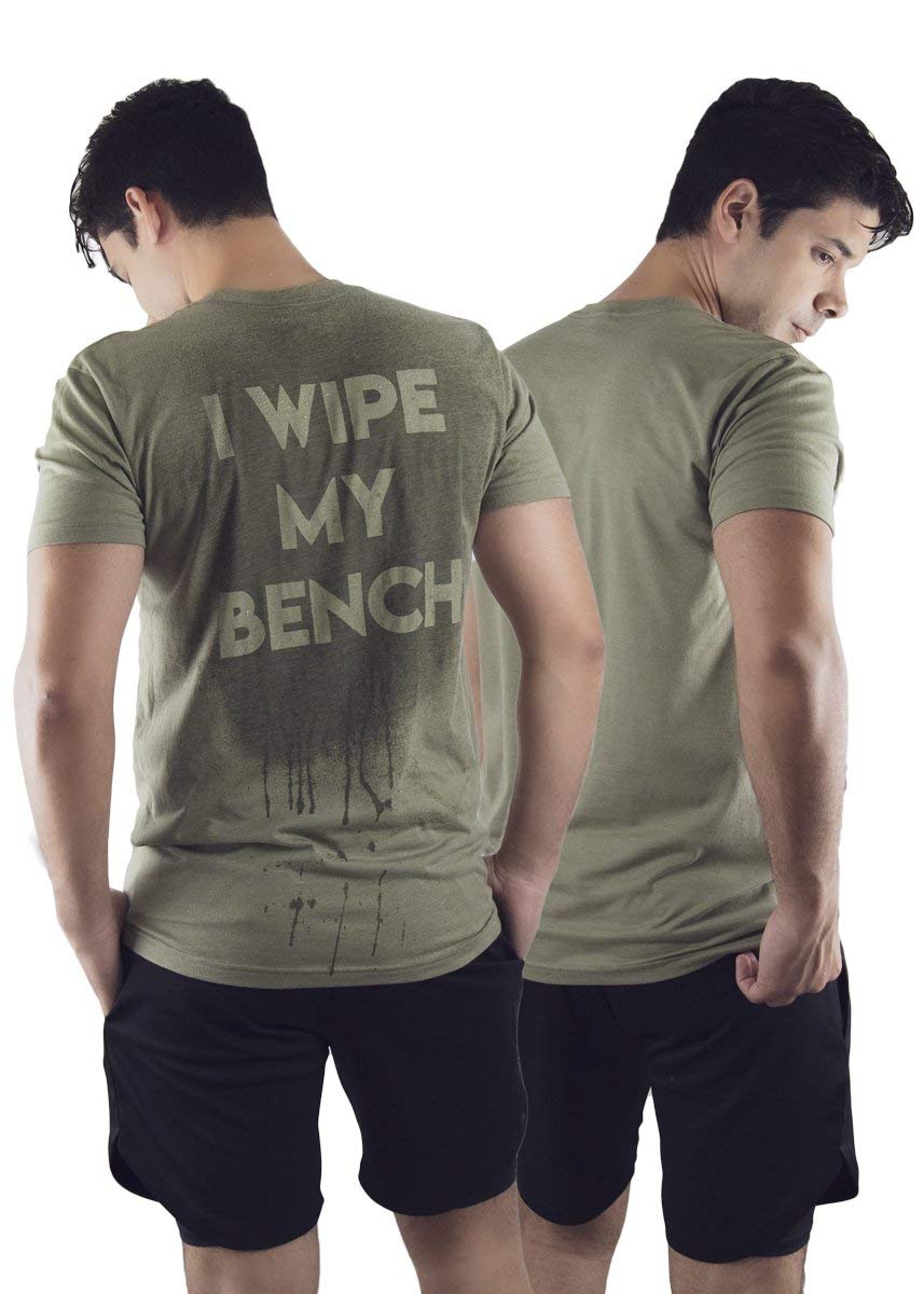 Sweat Activated Shirt I Wipe My Bench Invisible Message Gym Tee