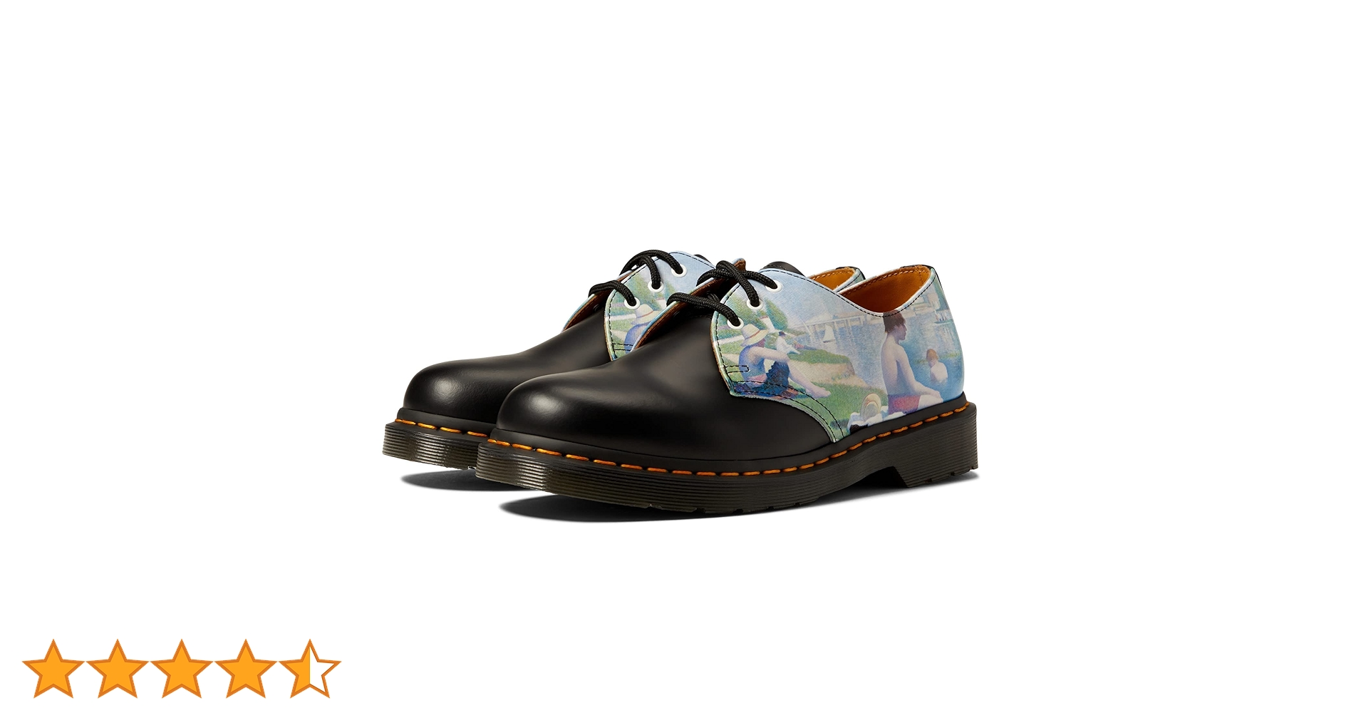 極美品 Dr.Martens STUD スタッズ 3ホールシューズ トリコロール 1461 3ホールシューズ（Made in England）(UK5 BLACK): Dr