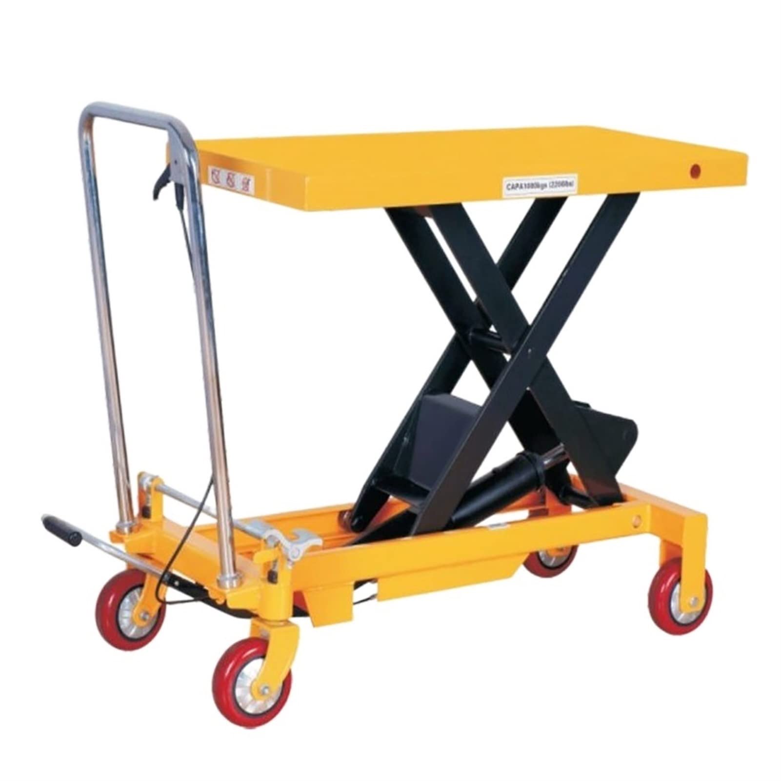 PT800A Hand Push and Pedal Hydraulic Lifting Platform Truck Manual Mould Lifting Platform Car Mobile Platform Lift Truck