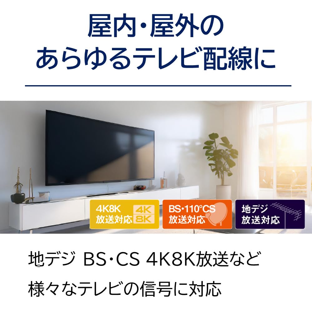 Amazon | 日本アンテナ アンテナケーブル 15m テレビ用(4K8K 地デジ BS