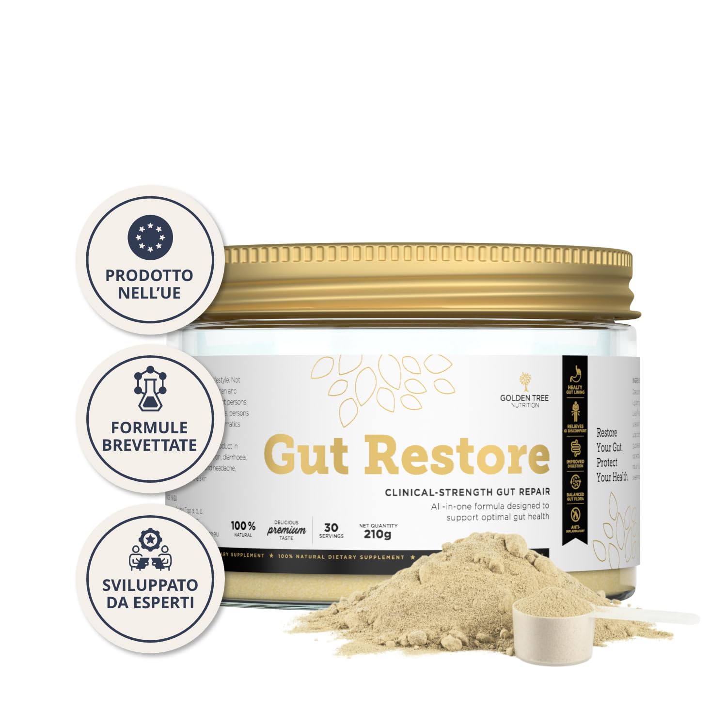 Golden Tree Gut Restore – Integratore Digestivo, 225 g