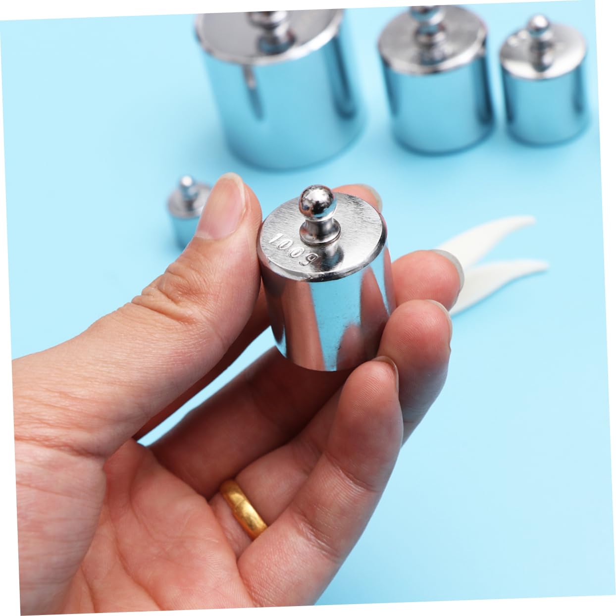 Hohopeti 10g Accurate Calibration Weights Chrome Steel for Scale Calibration Lab Science Education